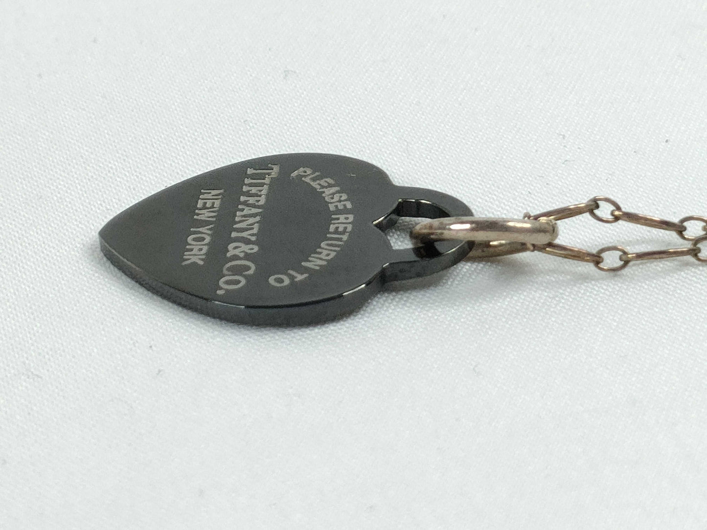 Tiffany & Co. Tiffany Open Heart Necklace with Titanium Top