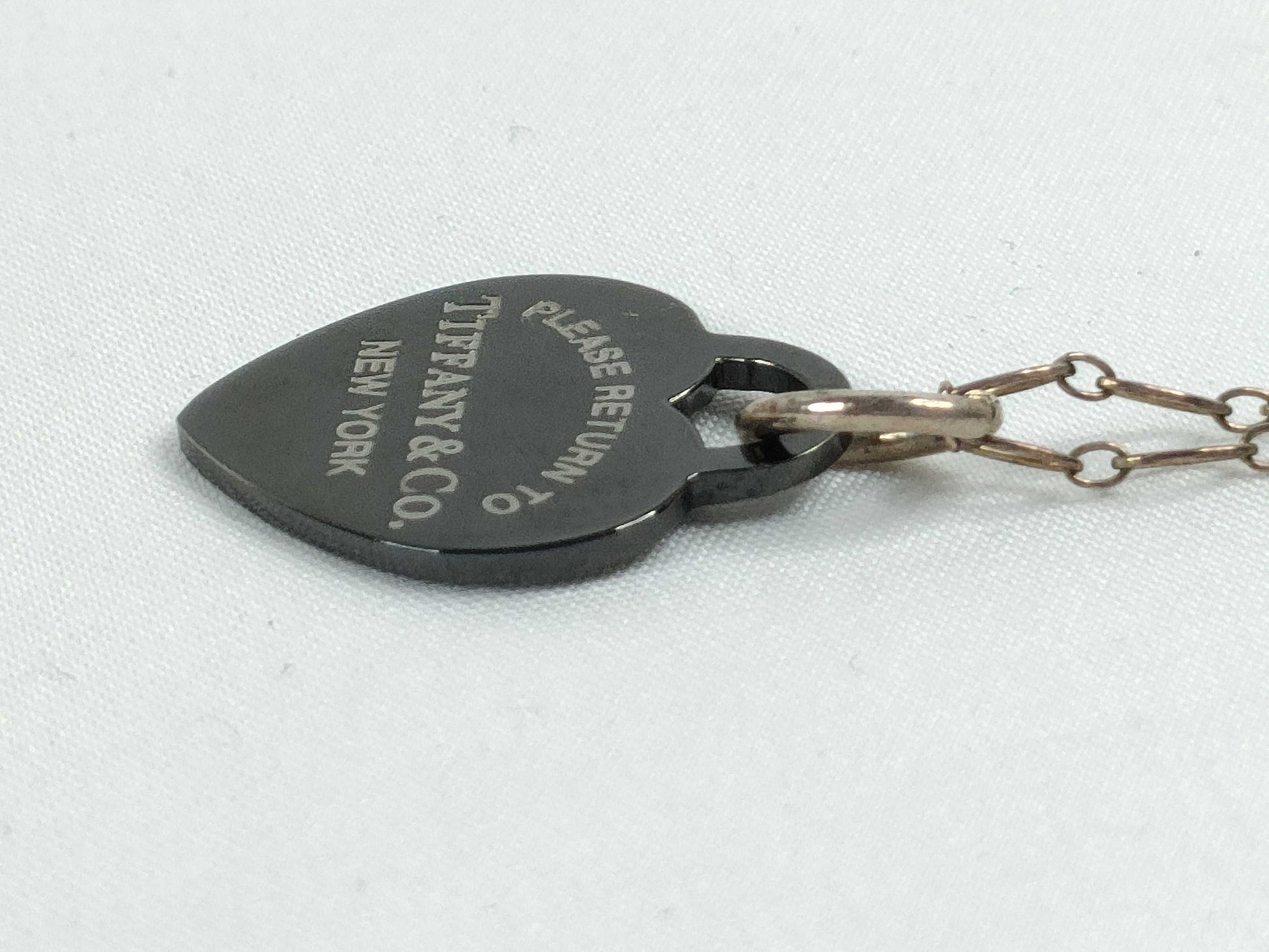 Tiffany & Co. Tiffany Open Heart Necklace with Titanium Top