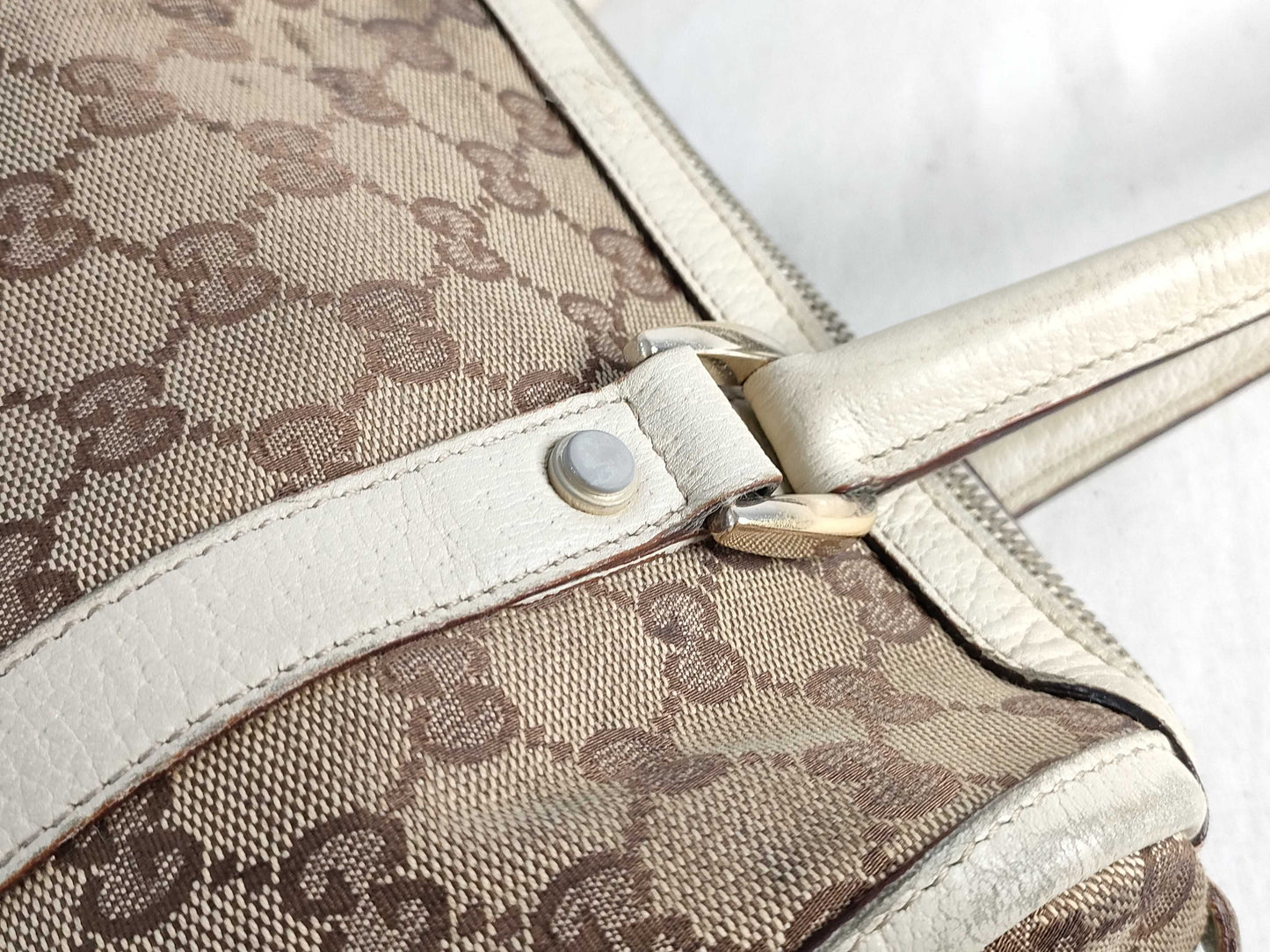 GUCCI GG Canvas GUCCI Sherry Line Handbag GG Canvas Handbag