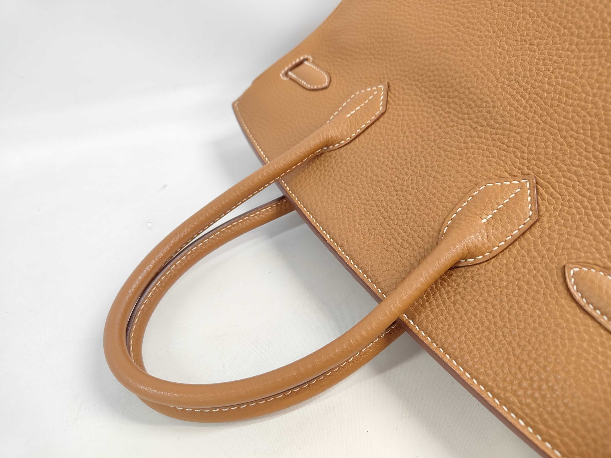 HERMES Birkin 30 Gold with Silver Hardware, Togo Handbag