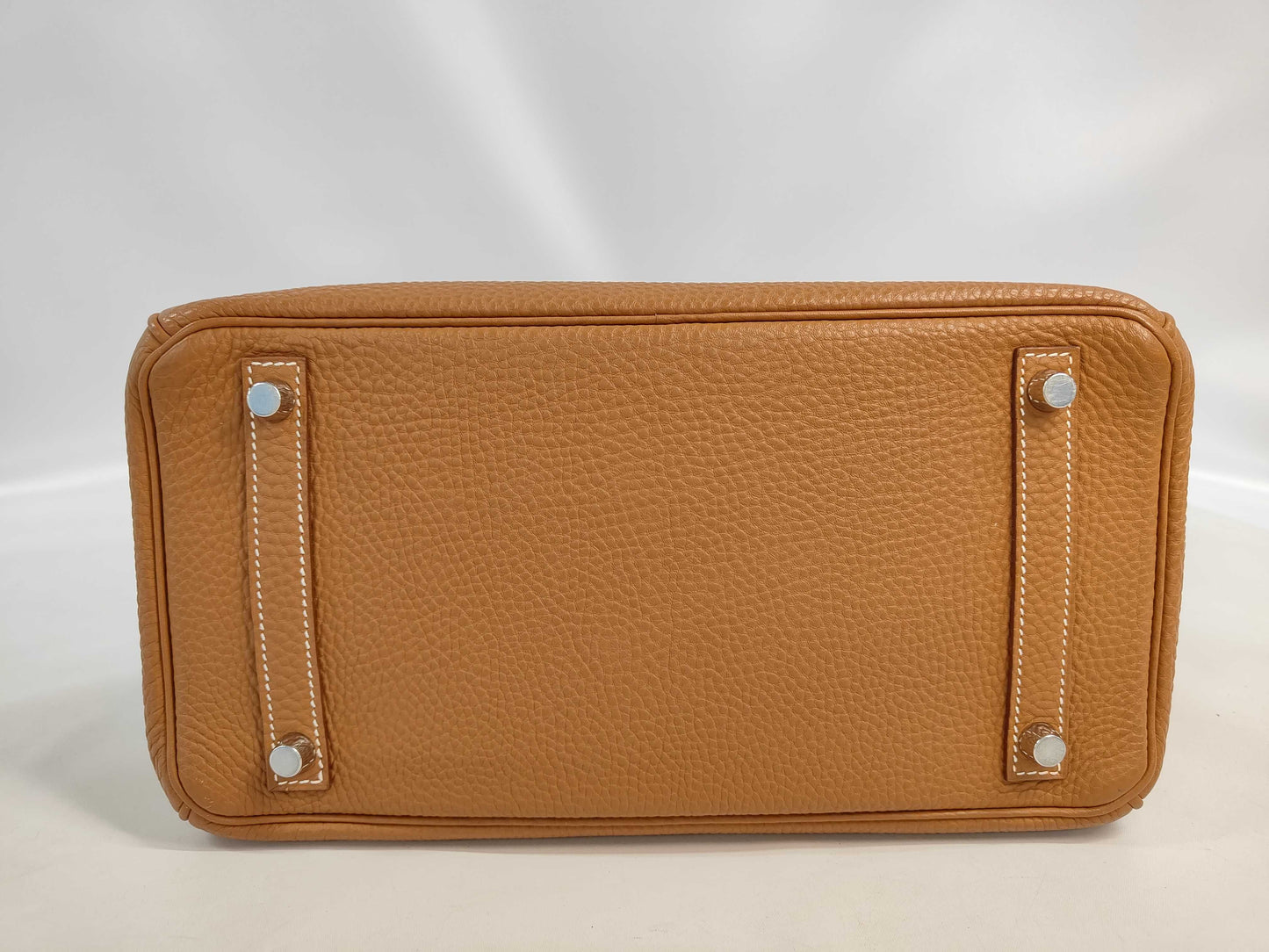 HERMES Birkin 30 Gold with Silver Hardware, Togo Handbag