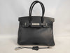 HERMES Birkin 30 Epsom Black with Silver Hardware Handbag