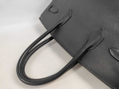 HERMES Birkin 30 Epsom Black with Silver Hardware Handbag