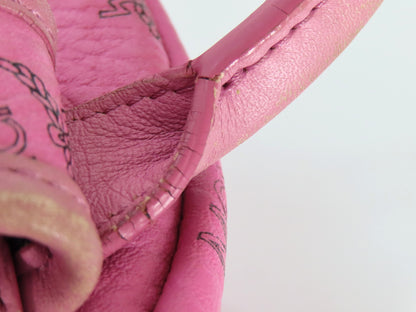 MCM Visetos Leather and Stud Backpack/Rucksack, Pink