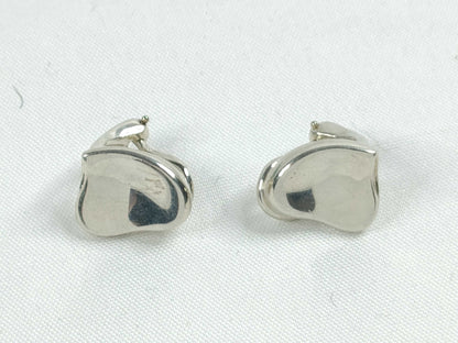 Tiffany & Co. Full Heart Earrings, SV925, 6.5g, with box and bag.