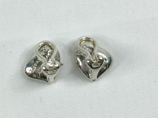 Tiffany & Co. Full Heart Earrings, SV925, 6.5g, with box and bag.
