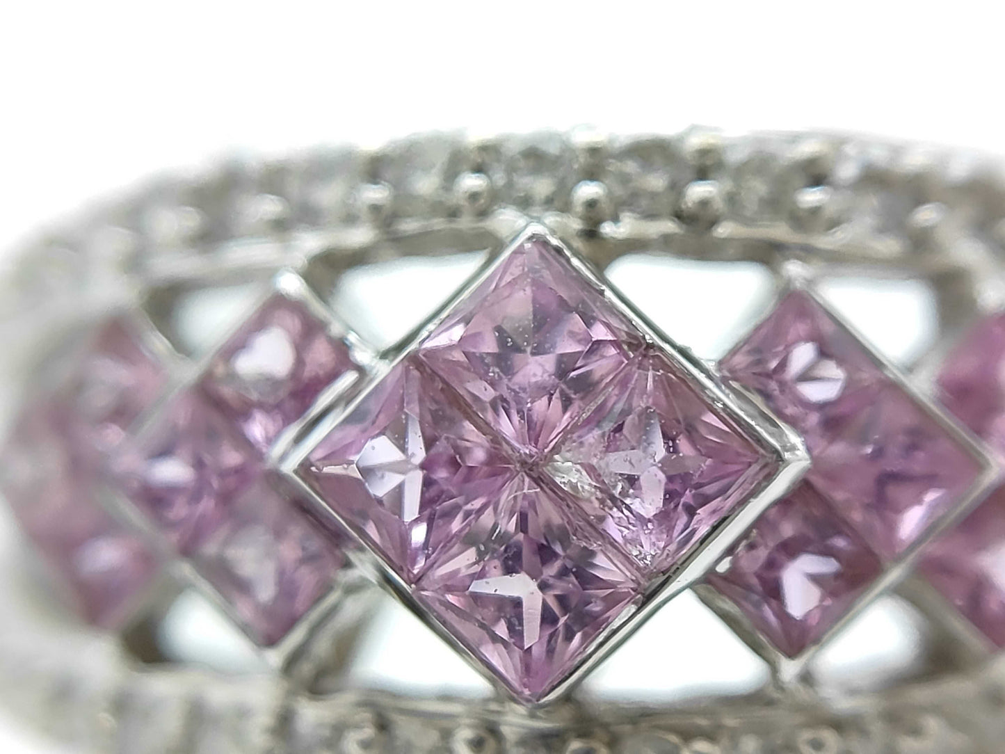 S0.65ct D0.28ct K18WG 5.0g Ring 