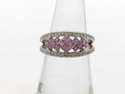 S0.65ct D0.28ct K18WG 5.0g Ring 