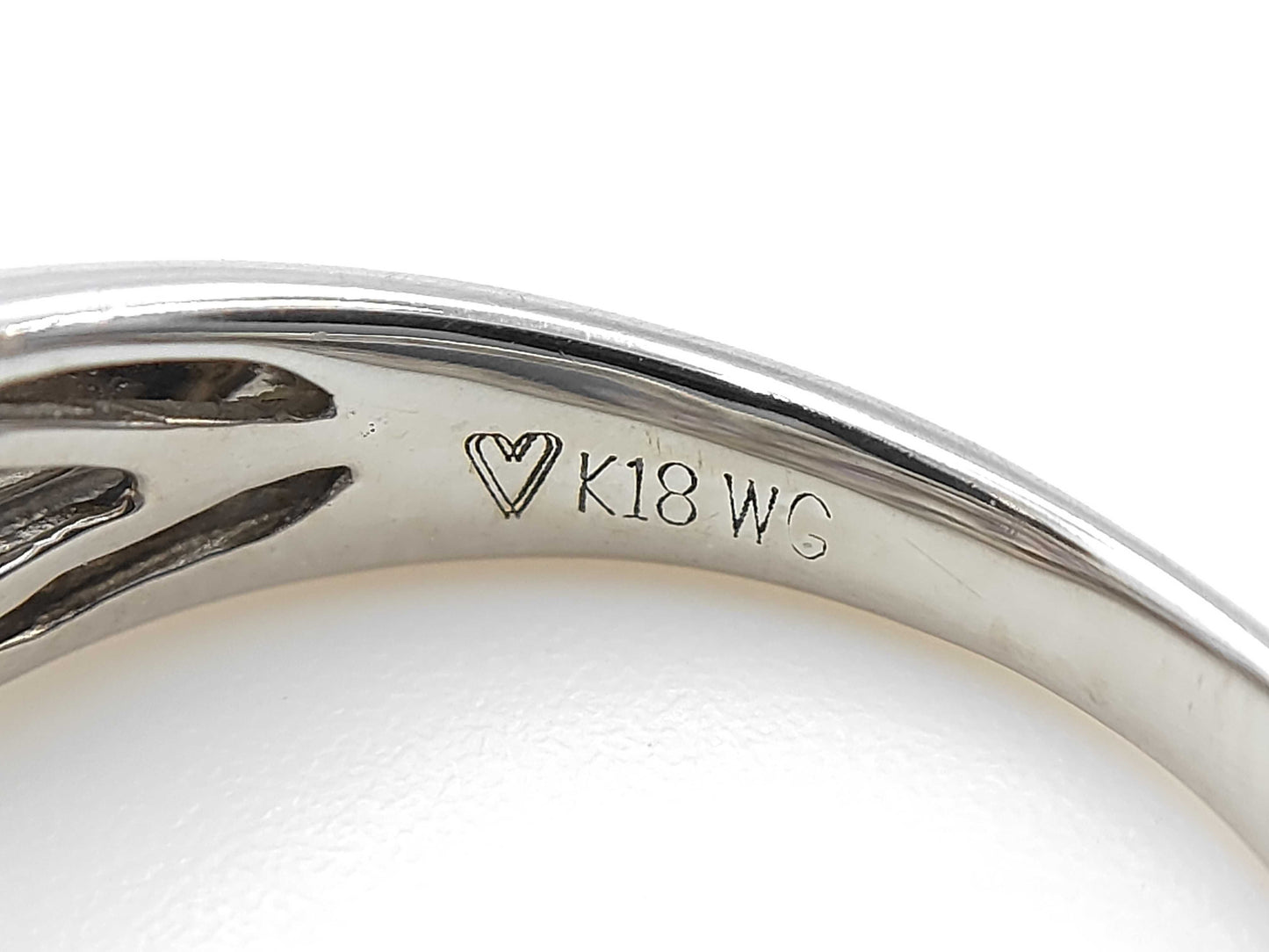 S0.65ct D0.28ct K18WG 5.0g Ring 