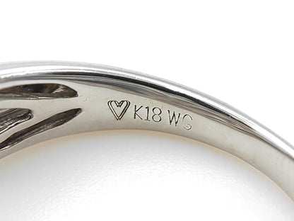 S0.65ct D0.28ct K18WG 5.0g Ring 
