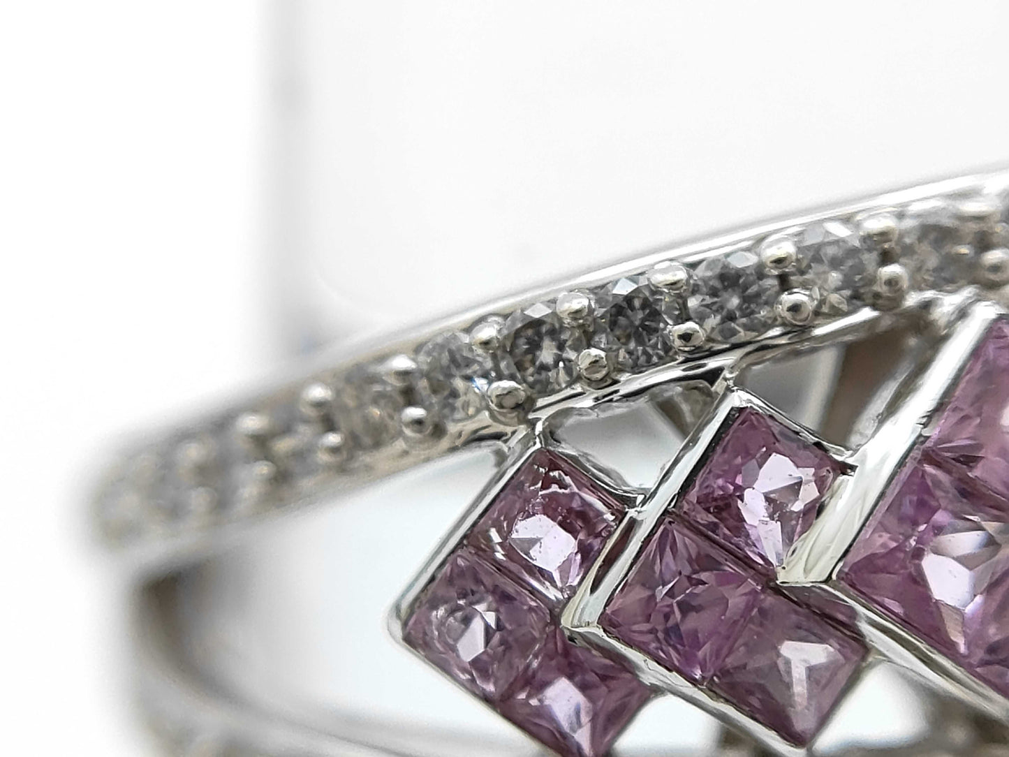 S0.65ct D0.28ct K18WG 5.0g Ring 