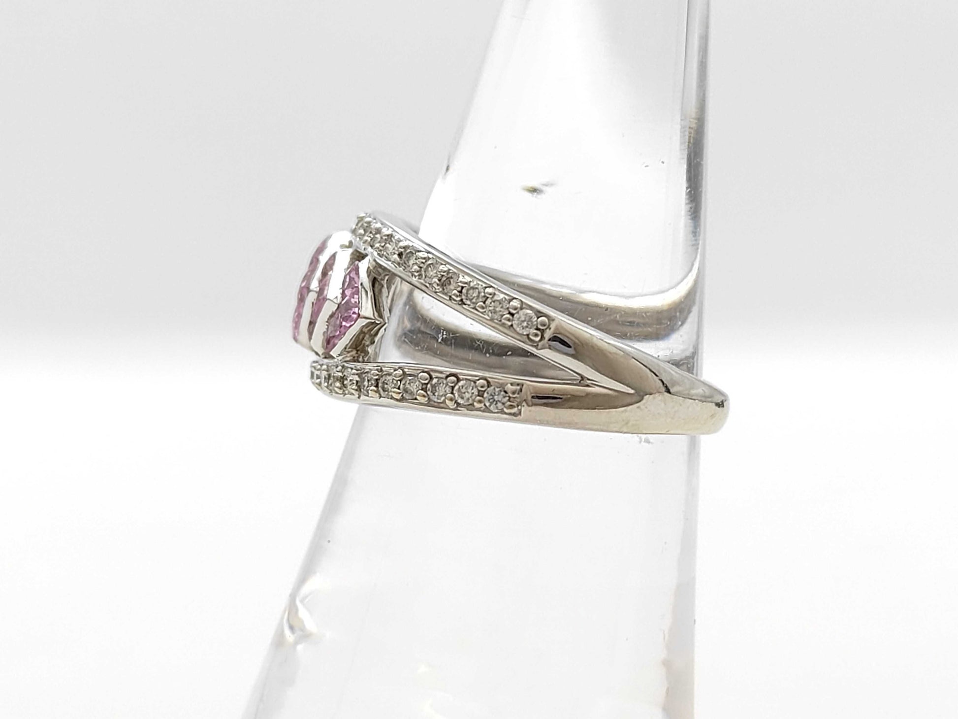 S0.65ct D0.28ct K18WG 5.0g Ring 