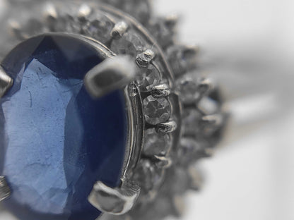 S0.67ct D0.24ct Pt900 3.9g Ring 