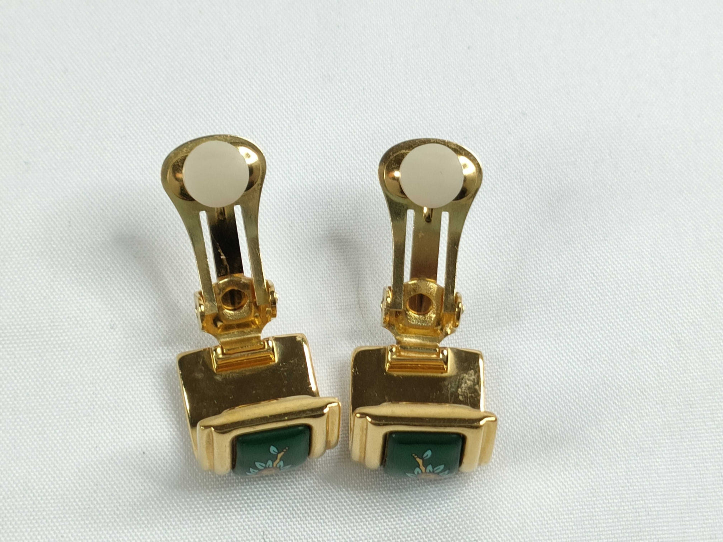 HERMES Hermes enamel earrings GP 15.3g earrings