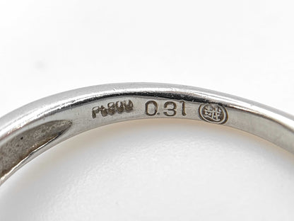 Mitsukoshi D0.31/0.34ct Pt900 3.7g Ring 