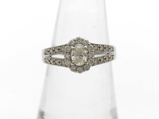 Mitsukoshi D0.31/0.34ct Pt900 3.7g Ring 