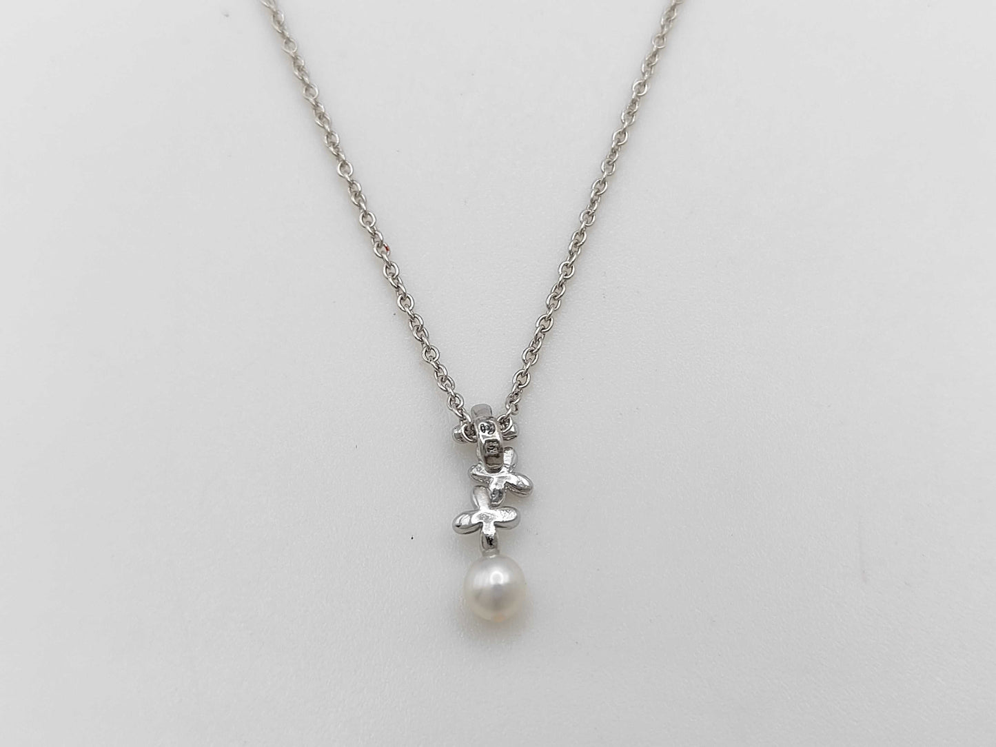 TASAKI Pearl Necklace, 4.0mm Diameter, Sterling Silver, 1.7g 