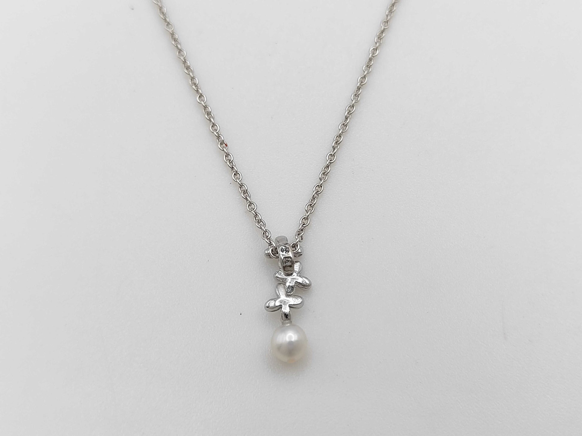 TASAKI Pearl Necklace, 4.0mm Diameter, Sterling Silver, 1.7g 