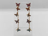 SWAROVSKI Butterfly Multicolor Stone Earrings, GP 7.0g, with Box