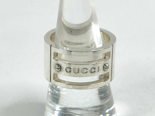 GUCCI Gucci Logo Ring, SV925, 12.6g, Size 13