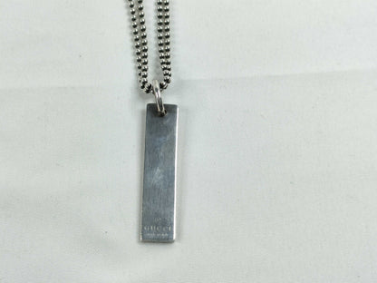 GUCCI Gucci Bar Plate Necklace SV925 24.0g 50cm Necklace