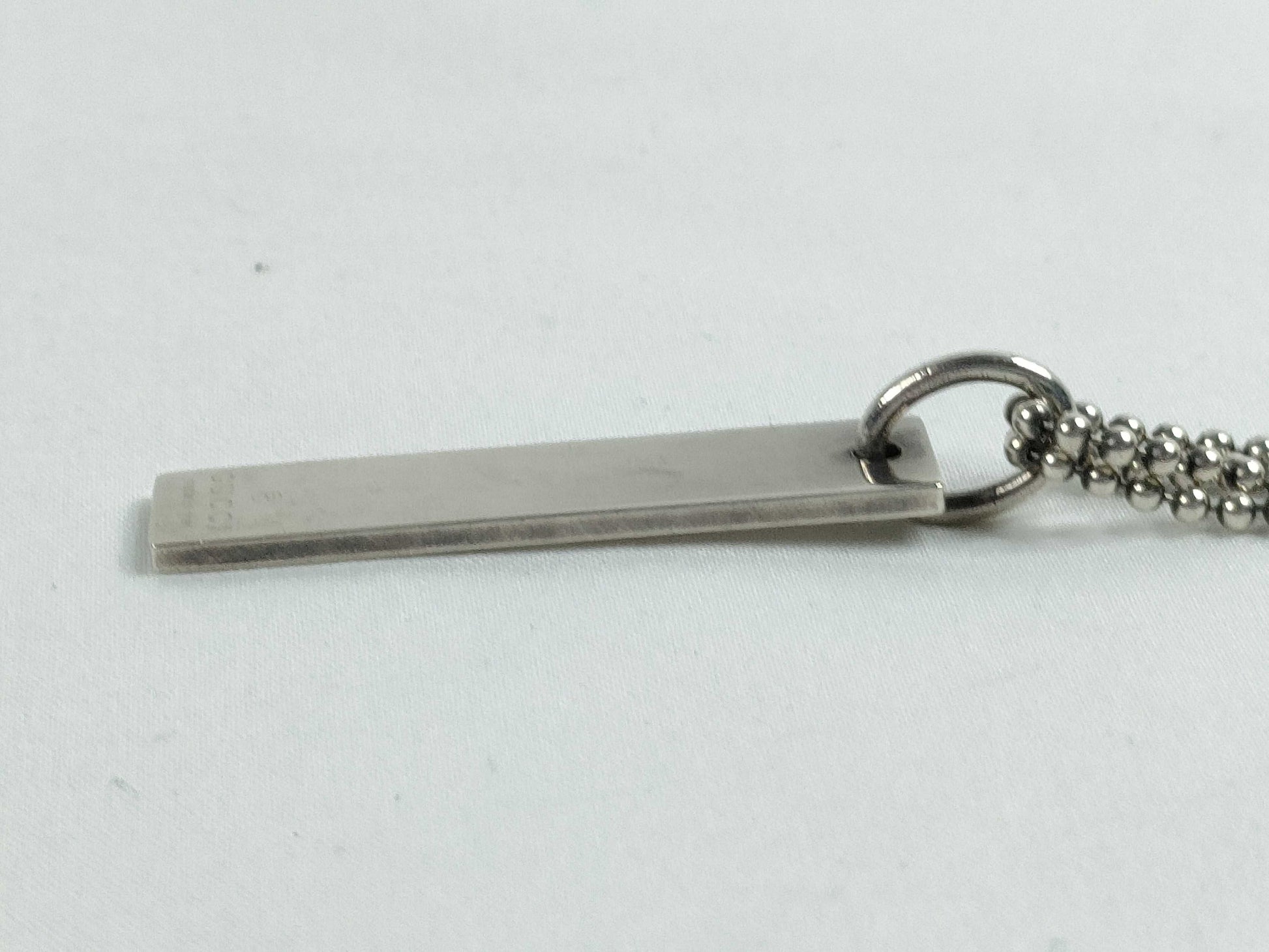 GUCCI Gucci Bar Plate Necklace SV925 24.0g 50cm Necklace