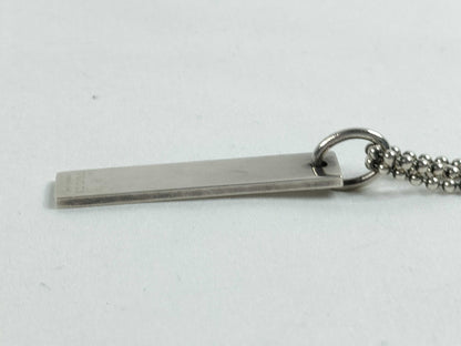 GUCCI Gucci Bar Plate Necklace SV925 24.0g 50cm Necklace