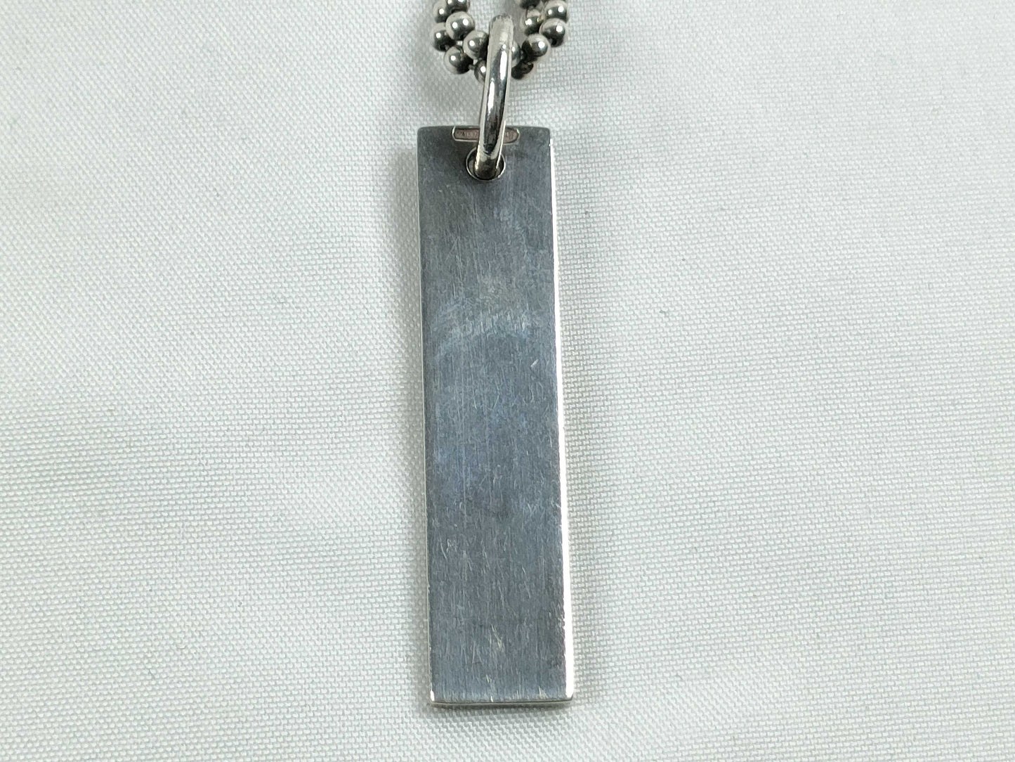 GUCCI Gucci Bar Plate Necklace SV925 24.0g 50cm Necklace