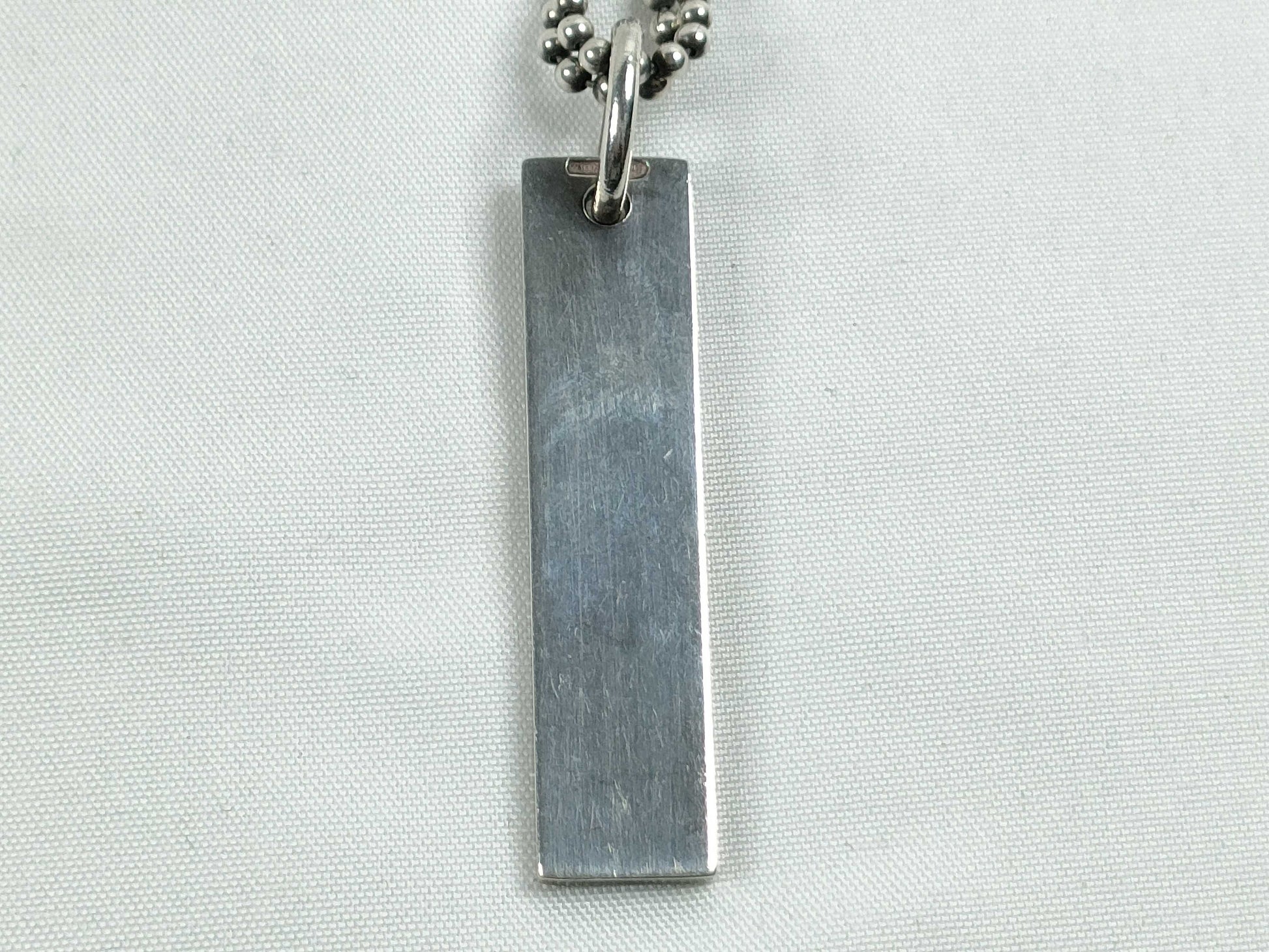 GUCCI Gucci Bar Plate Necklace SV925 24.0g 50cm Necklace