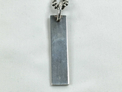 GUCCI Gucci Bar Plate Necklace SV925 24.0g 50cm Necklace