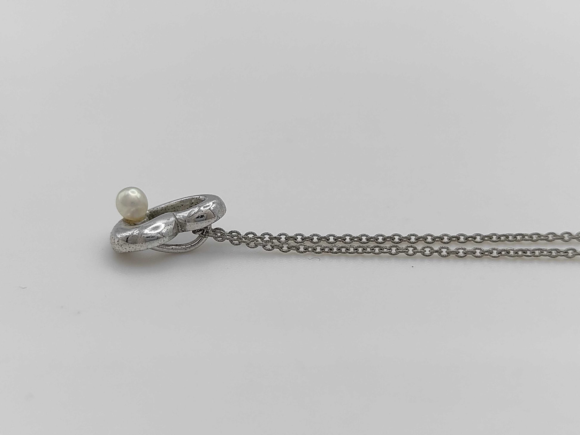 TASAKI Pearl Necklace, approx. 3.5mm diameter, 3.0g, Sterling Silver 