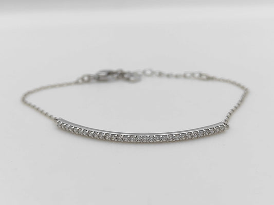 SWAROVSKI Rhinestone Bracelet, Metal, 2.7g, 20cm, Box Included.