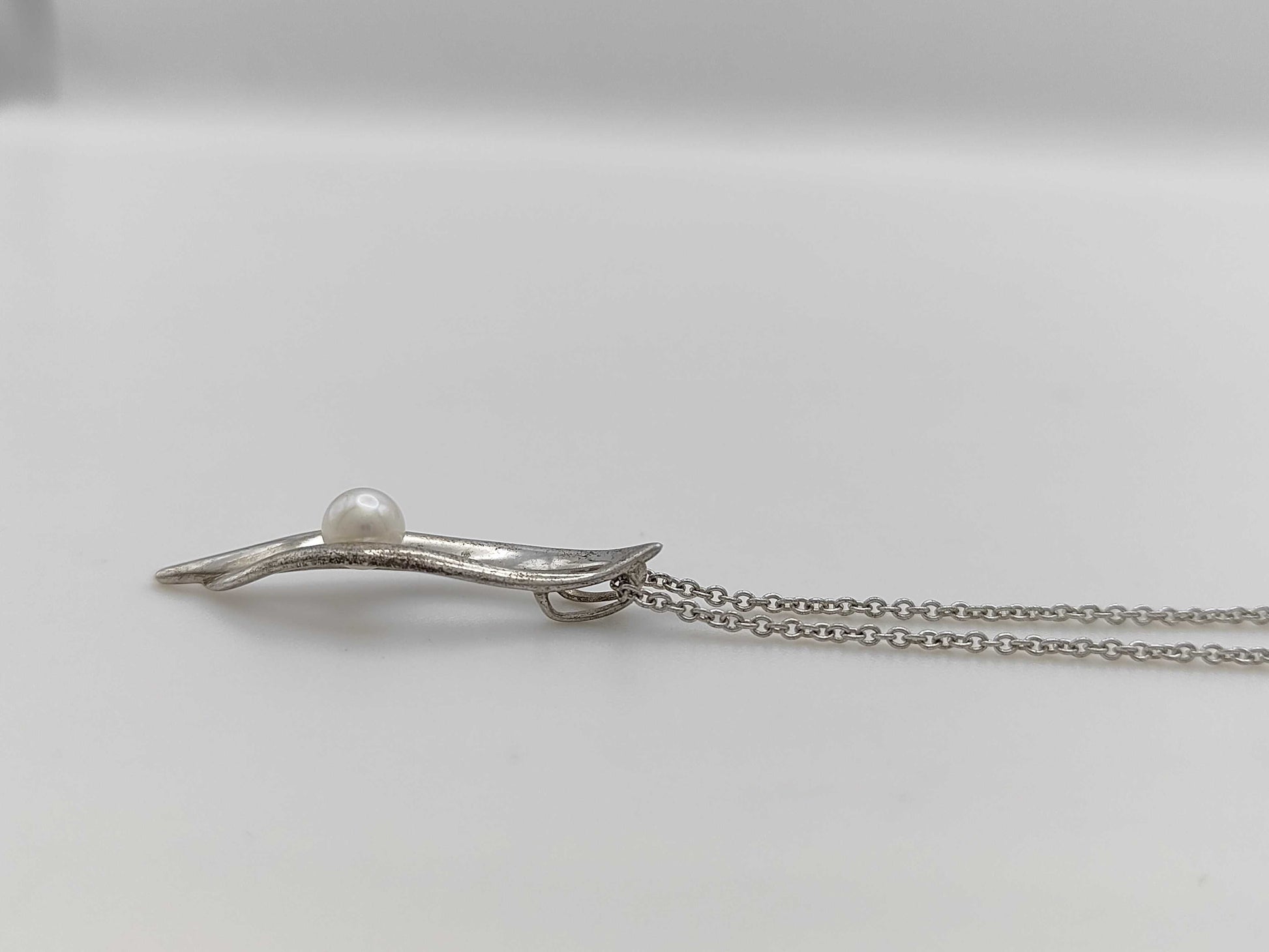TASAKI Pearl Necklace, 4.8mm Diameter, Sterling Silver, 2.6g 