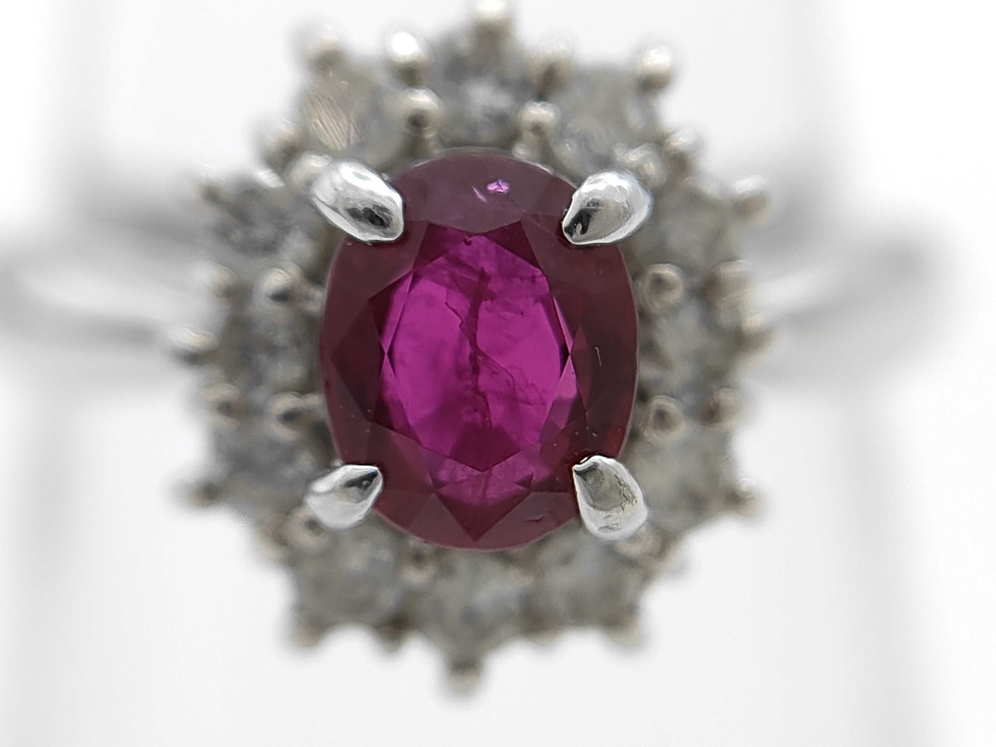 R0.62ct D0.32ct Pt850 4.8g Ring 