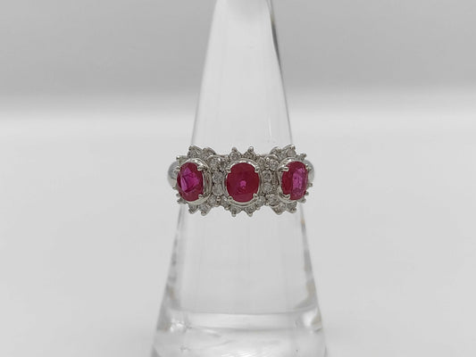 R1.63ct D0.51ct Pt900 7.0g Ring 