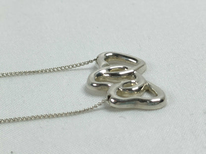 Tiffany & Co. Triple Heart Necklace, SV925, 3.8g, 42cm