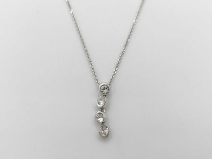 SWAROVSKI Drop Rhinestone Necklace, Metal, 5.3g, 44cm