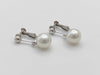 Pearl Earrings, Diameter: Approx. 8.5mm, 2 Pieces, 14K White Gold, 3.1g 