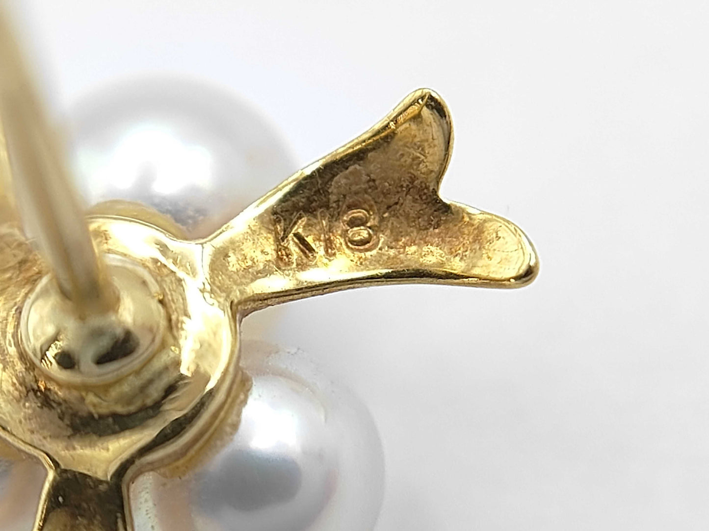 Pearl Diameter Approx. 4.2-5.0mm K18 2.0g Earrings 