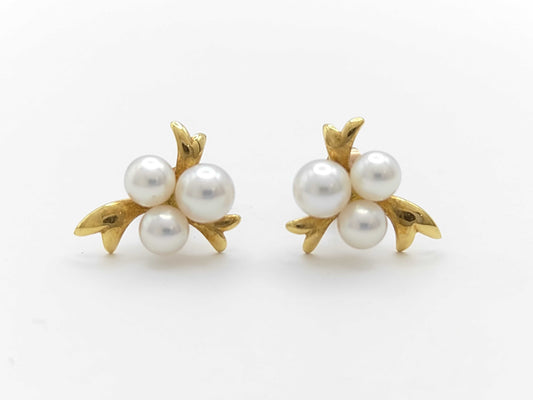 Pearl Diameter Approx. 4.2-5.0mm K18 2.0g Earrings 