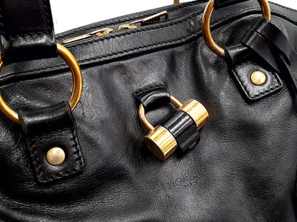 Yves Saint Laurent Muse Gold Hardware Leather Handbag