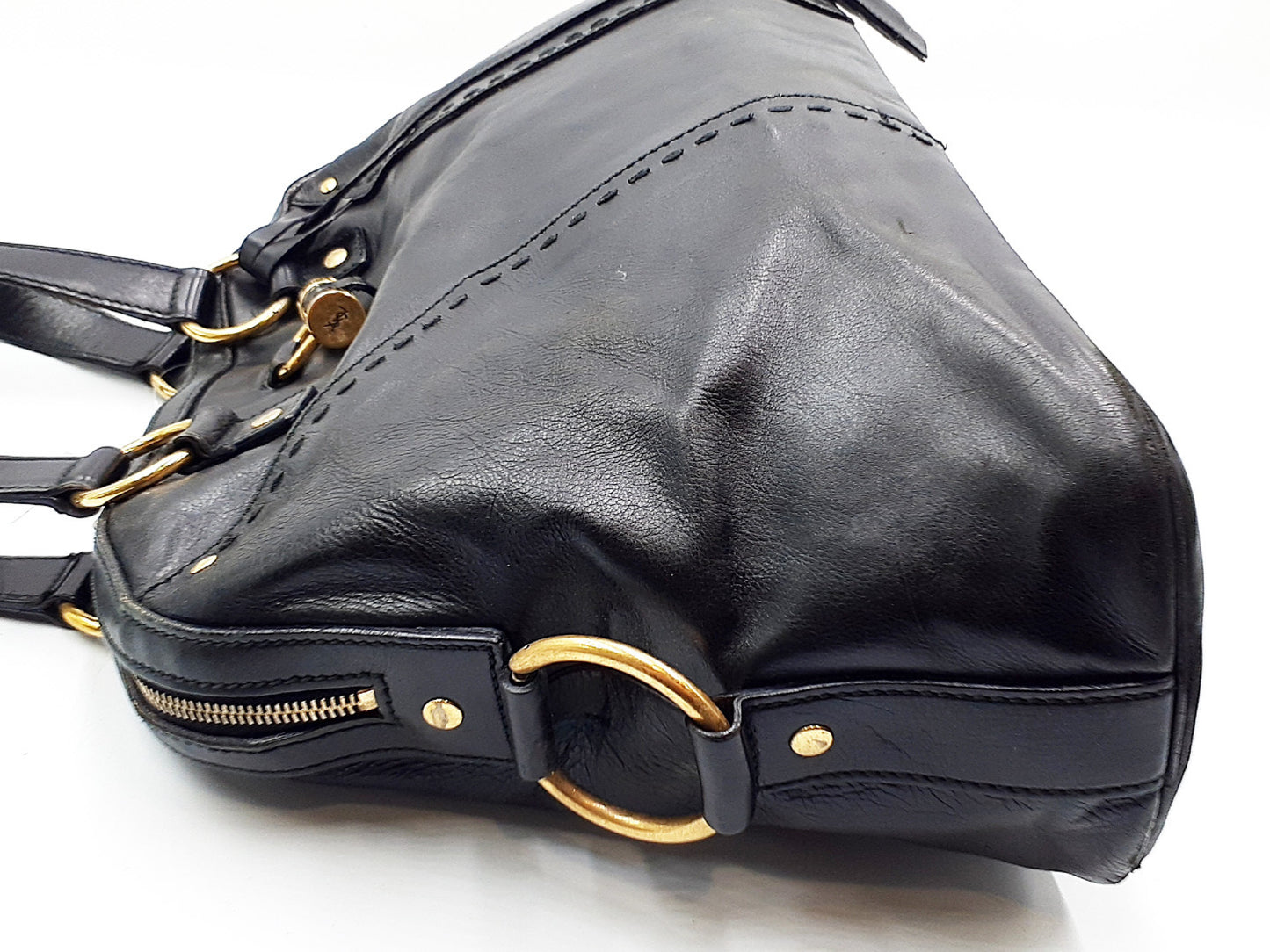 Yves Saint Laurent Muse Gold Hardware Leather Handbag