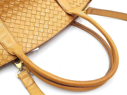BOTTEGA VENETA 2-way Intrecciato Leather Handbag with Strap
