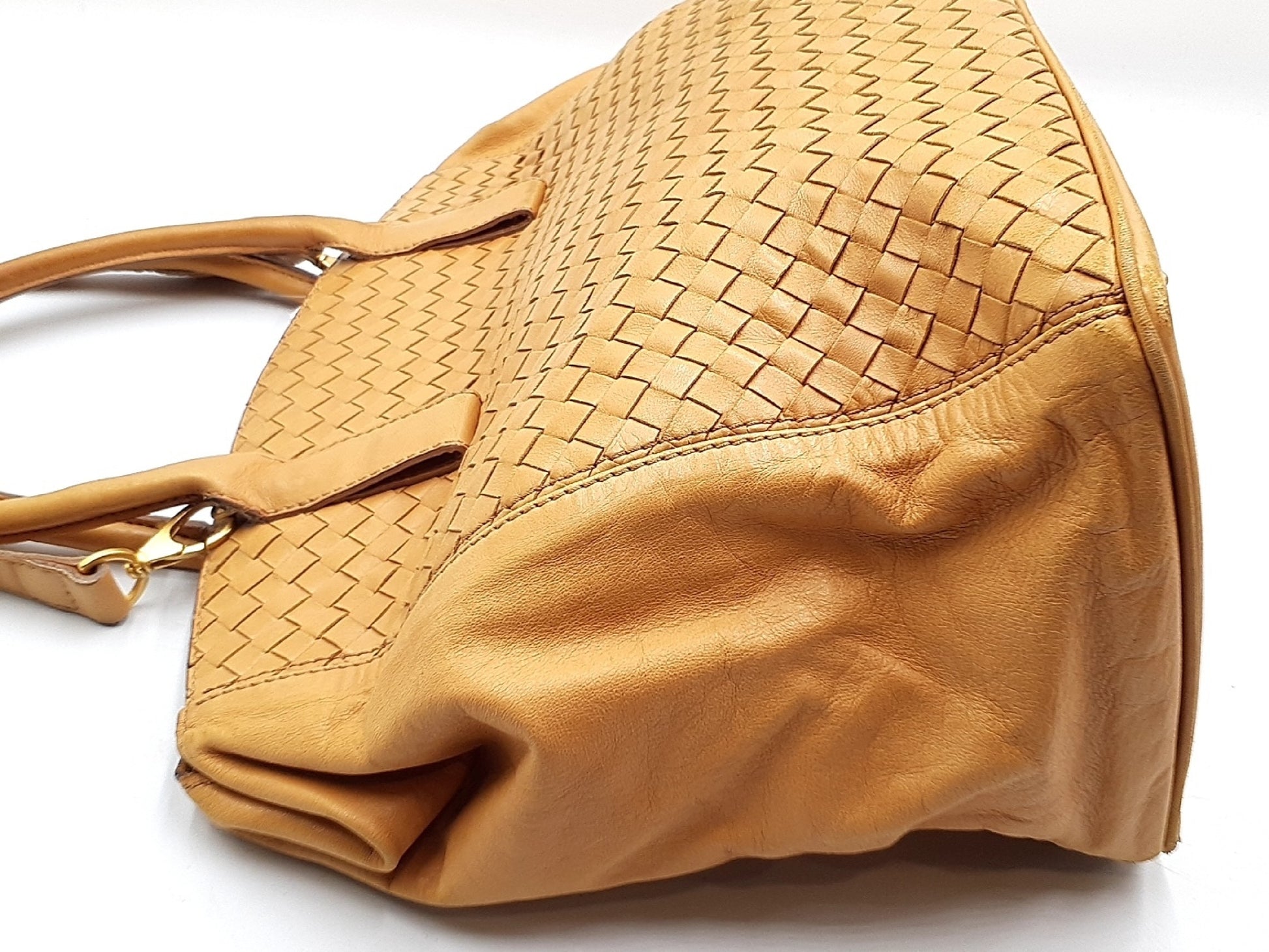 BOTTEGA VENETA 2-way Intrecciato Leather Handbag with Strap