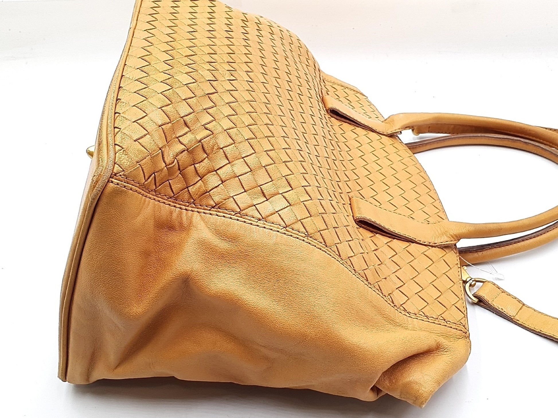 BOTTEGA VENETA 2-way Intrecciato Leather Handbag with Strap