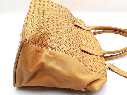 BOTTEGA VENETA 2-way Intrecciato Leather Handbag with Strap