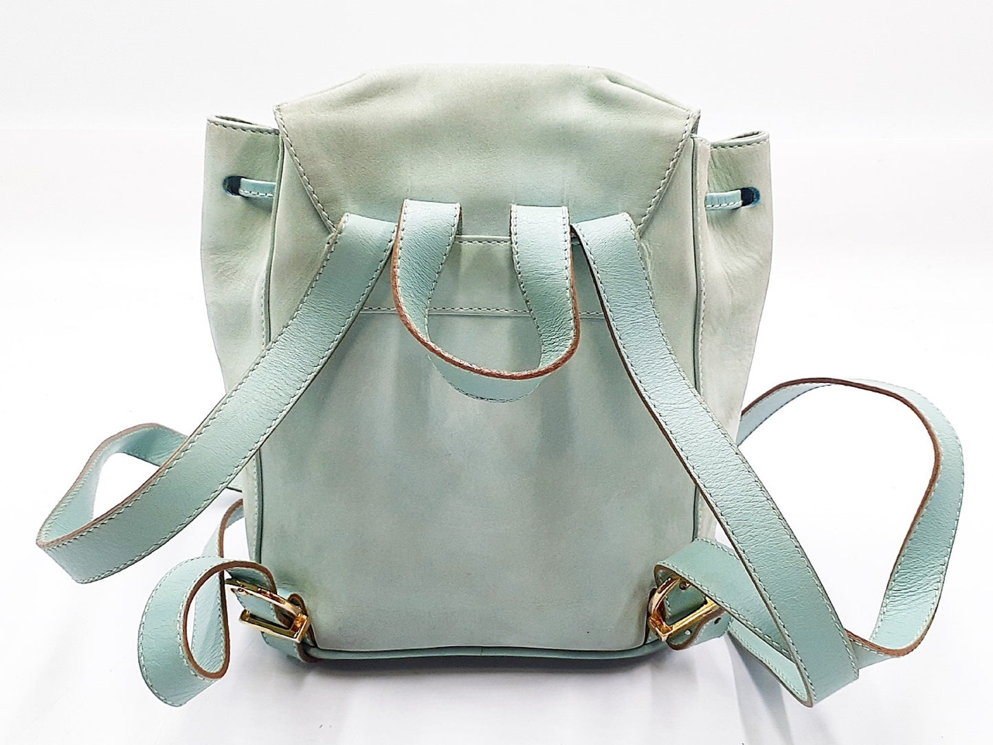 Salvatore Ferragamo Gancini Leather Backpack with Gold Hardware
