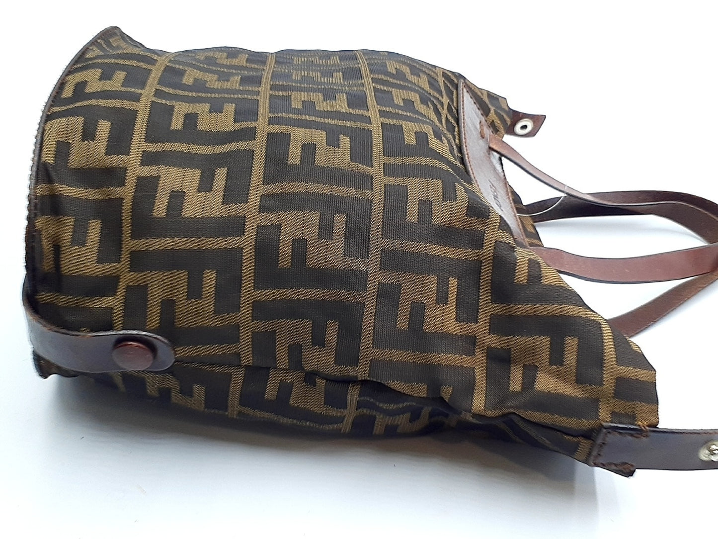 FENDI Zucca Leather Tote Bag