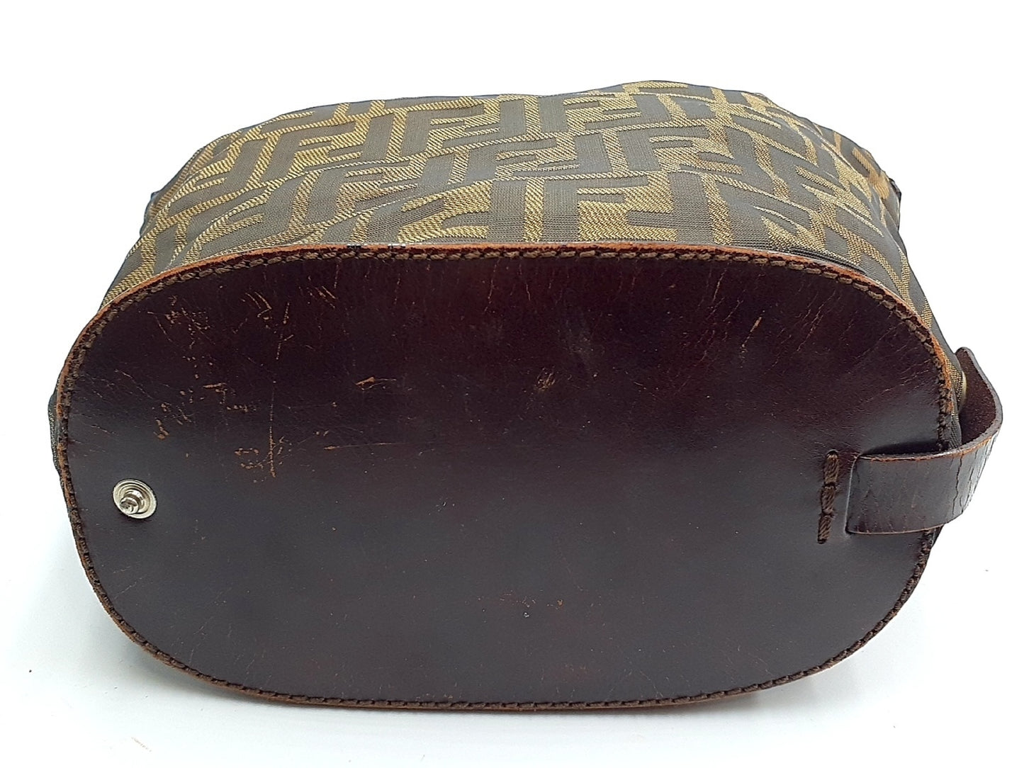 FENDI Zucca Leather Tote Bag