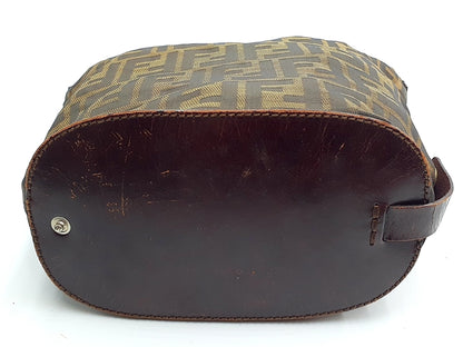 FENDI Zucca Leather Tote Bag